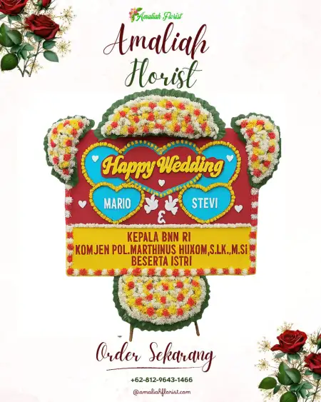 Papan Bunga Pernikahan Puhun Tembok